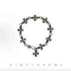 Cross flower bracelet