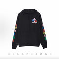 All-Over Cross Print Long-Sleeve Hoodie
