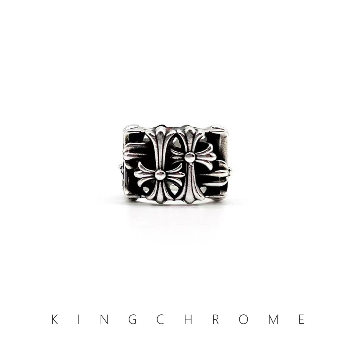 Square Tombstone Cross Ring