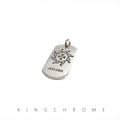 Vintage Sunflower Military Pendant