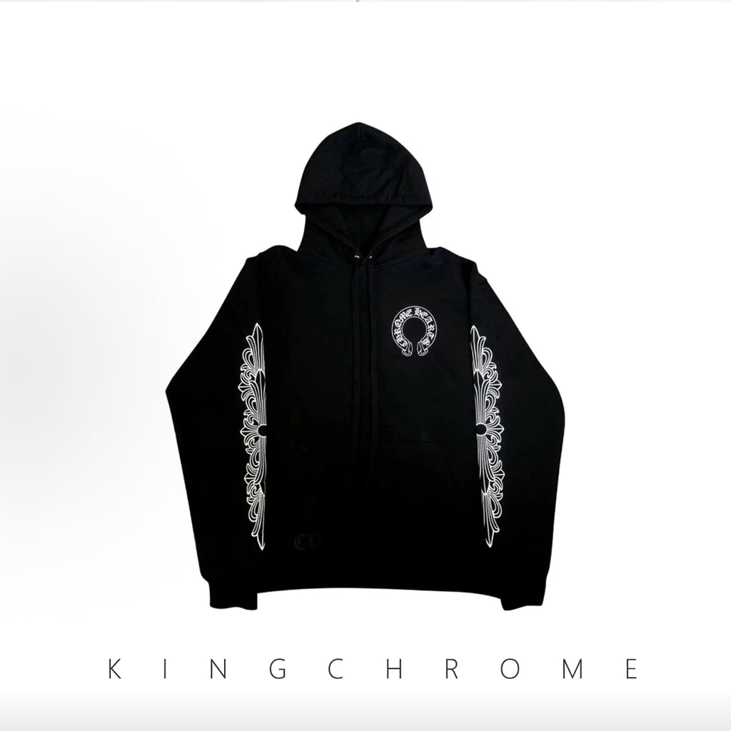 Geometric Print Hooded Sweatshirt