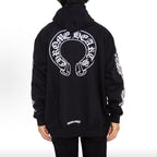 Geometric Print Hooded Sweatshirt