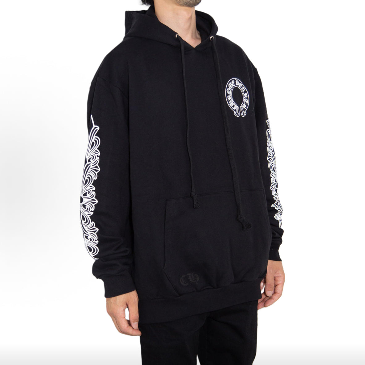 Geometric Print Hooded Sweatshirt