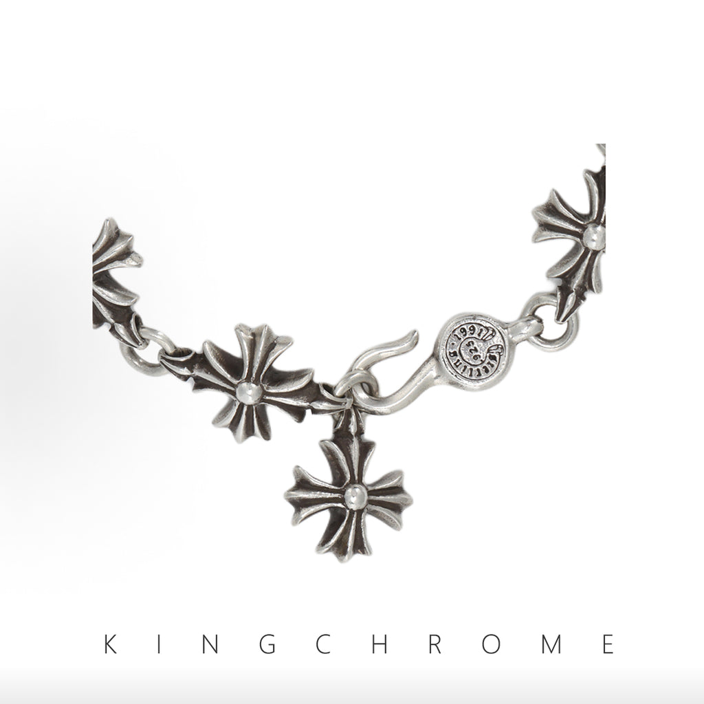 Cross flower bracelet