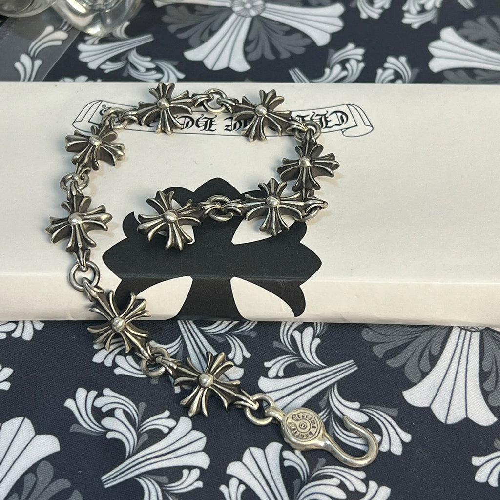 Cross flower bracelet