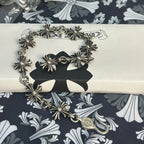 Cross flower bracelet