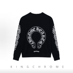 Casual Sweatshirt with Cross Print