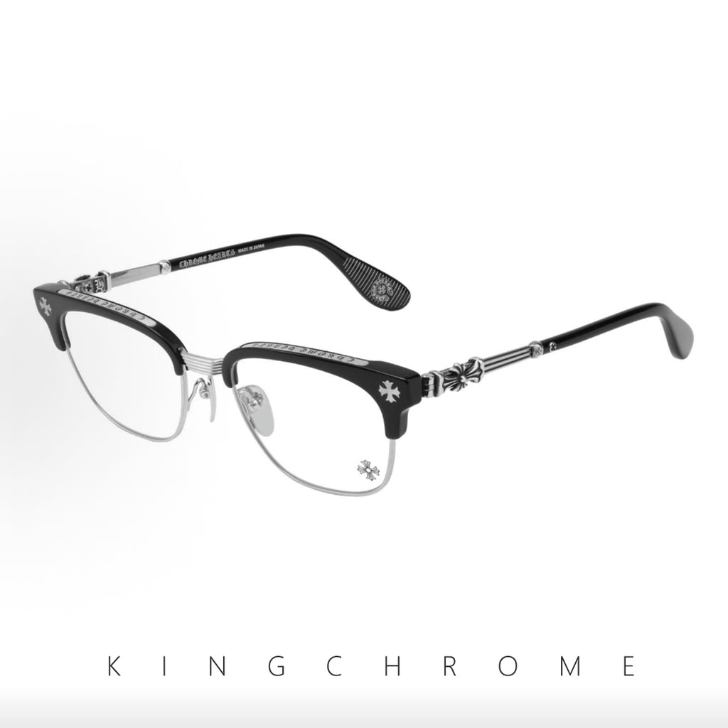 KingChrome Half-rimmed cross-shaped glasses