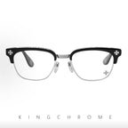 KingChrome Half-rimmed cross-shaped glasses