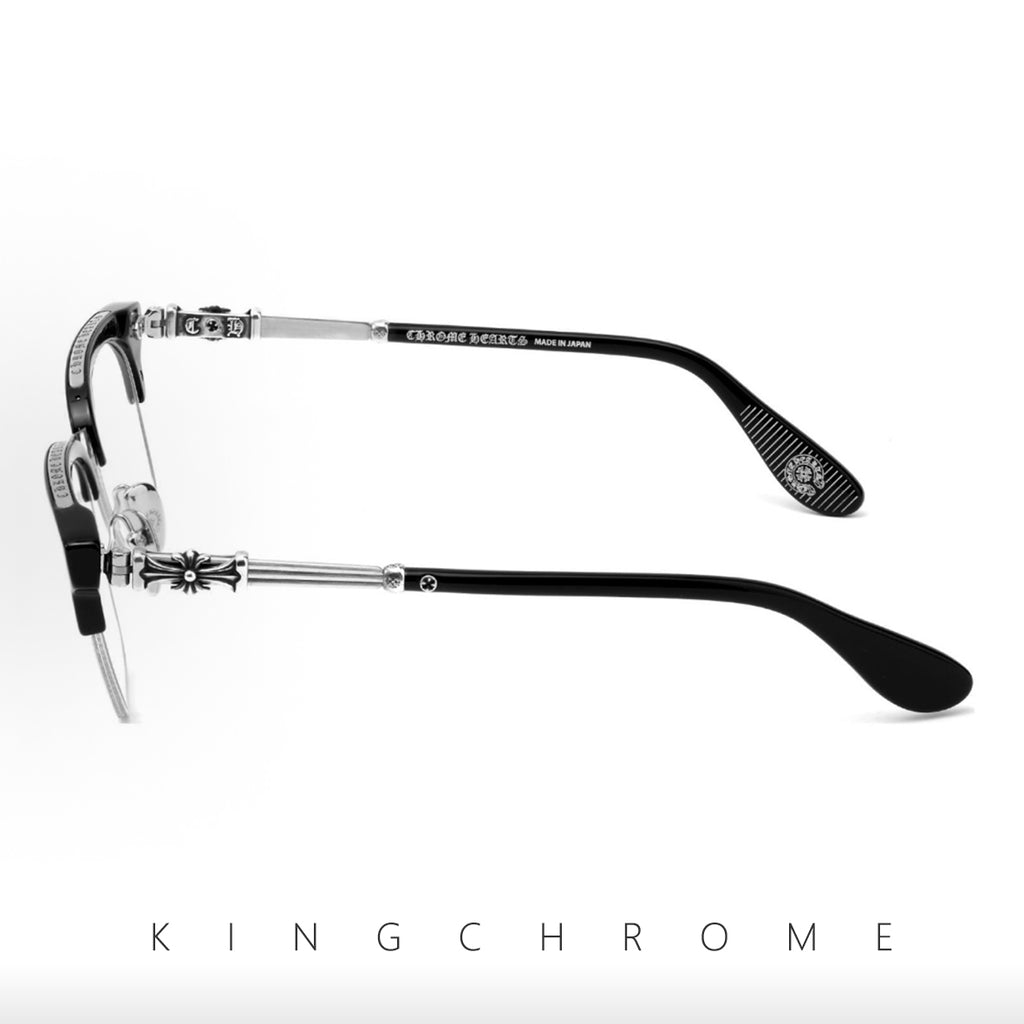KingChrome Half-rimmed cross-shaped glasses