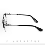 KingChrome Half-rimmed cross-shaped glasses