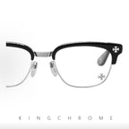 KingChrome Half-rimmed cross-shaped glasses