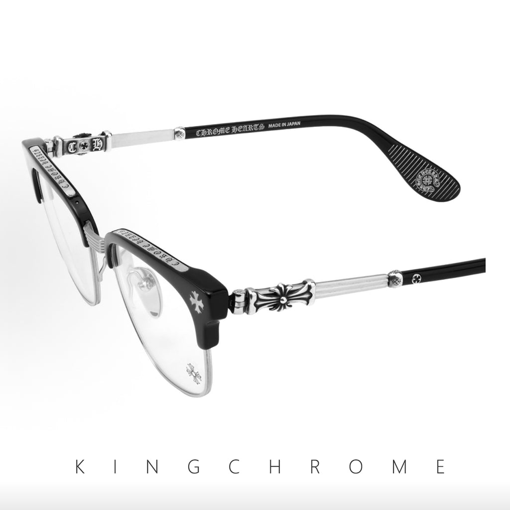 KingChrome Half-rimmed cross-shaped glasses