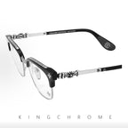 KingChrome Half-rimmed cross-shaped glasses