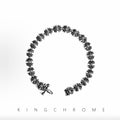 Cross-shaped flower insert bracelet