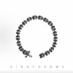 Cross-shaped flower insert bracelet