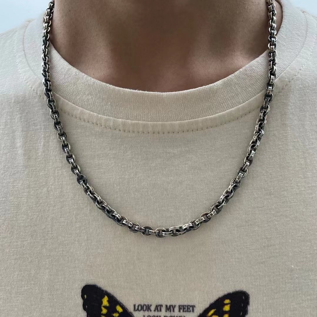 Vintage Silver Letter Necklace