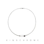 Safety Pin and Ring Necklace