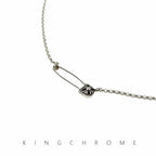 Safety Pin and Ring Necklace