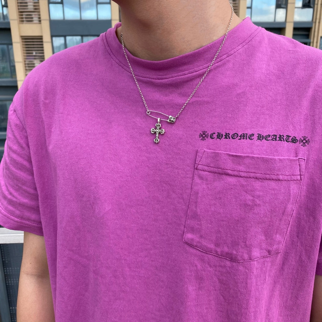 Safety Pin and Ring Necklace