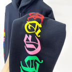 All-Over Cross Print Long-Sleeve Hoodie