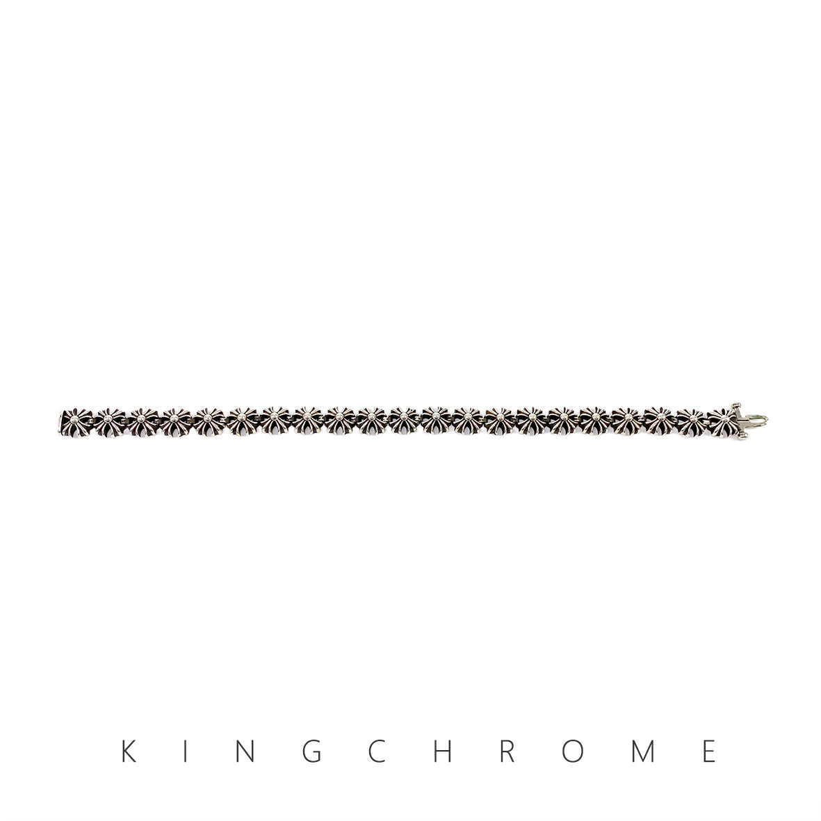 Cross-shaped flower insert bracelet