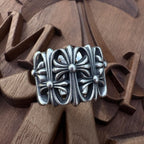 Square Tombstone Cross Ring