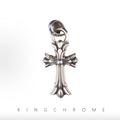 Teardrop-Ring Double-Layer Cross Pendant
