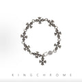 Cross flower bracelet