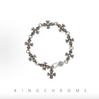 Cross flower bracelet
