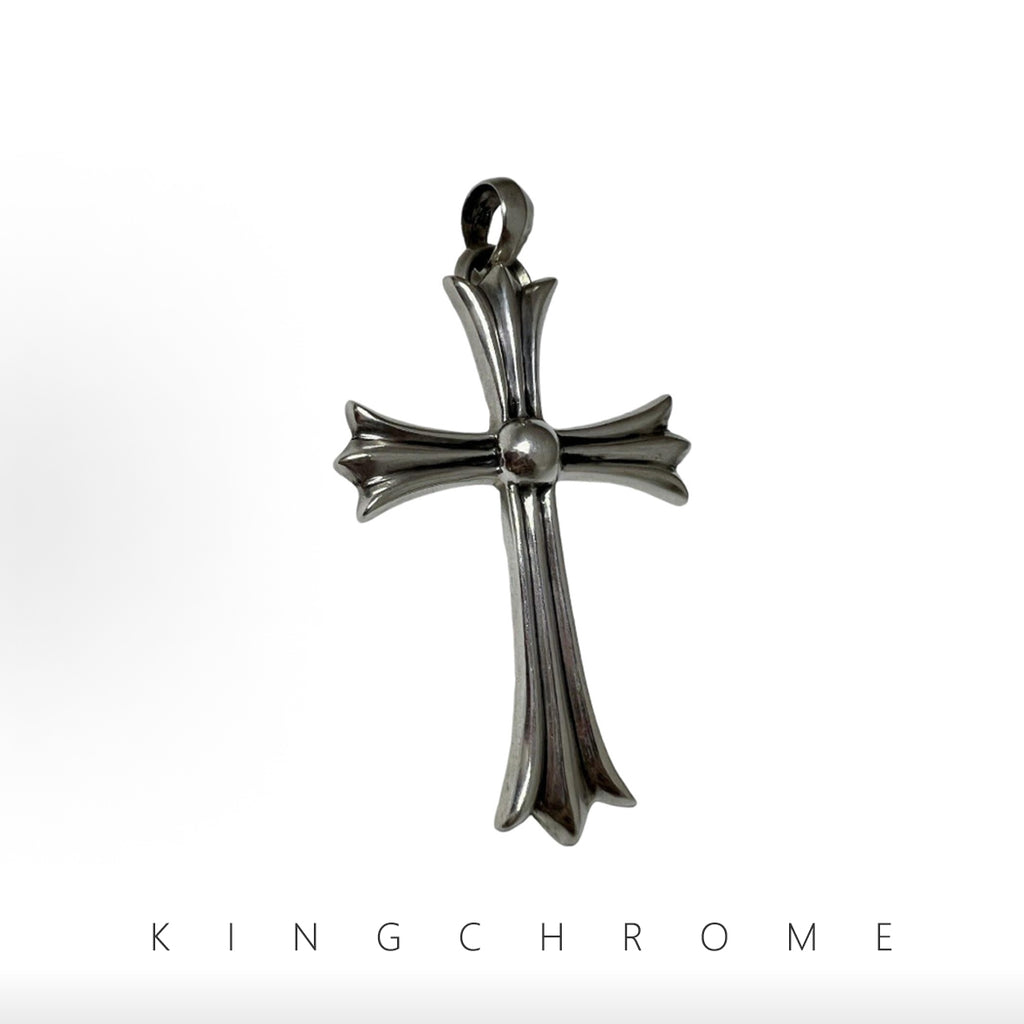 Large teardrop cross pendant