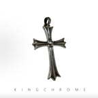 Large teardrop cross pendant