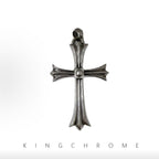 Large teardrop cross pendant