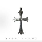 Large teardrop cross pendant