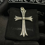 Large teardrop cross pendant