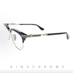 Classic vine-patterned black-rimmed glasses