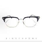 Classic vine-patterned black-rimmed glasses