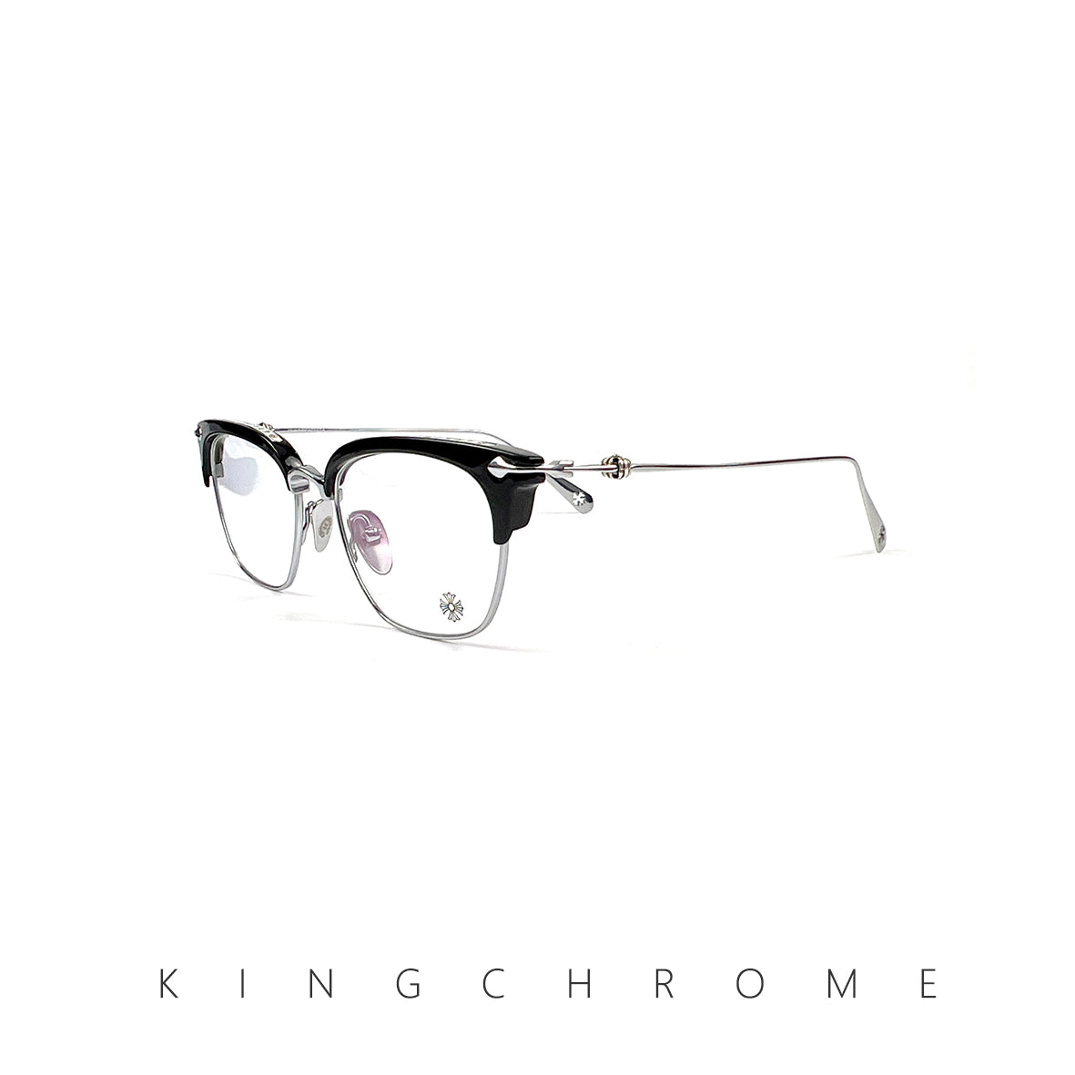 Cross and Floral Square Glasses