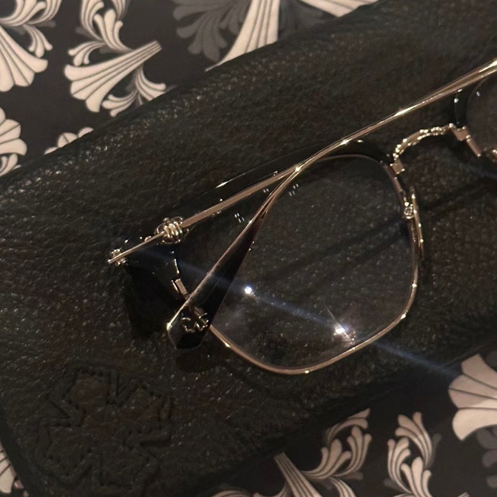 Cross and Floral Square Glasses