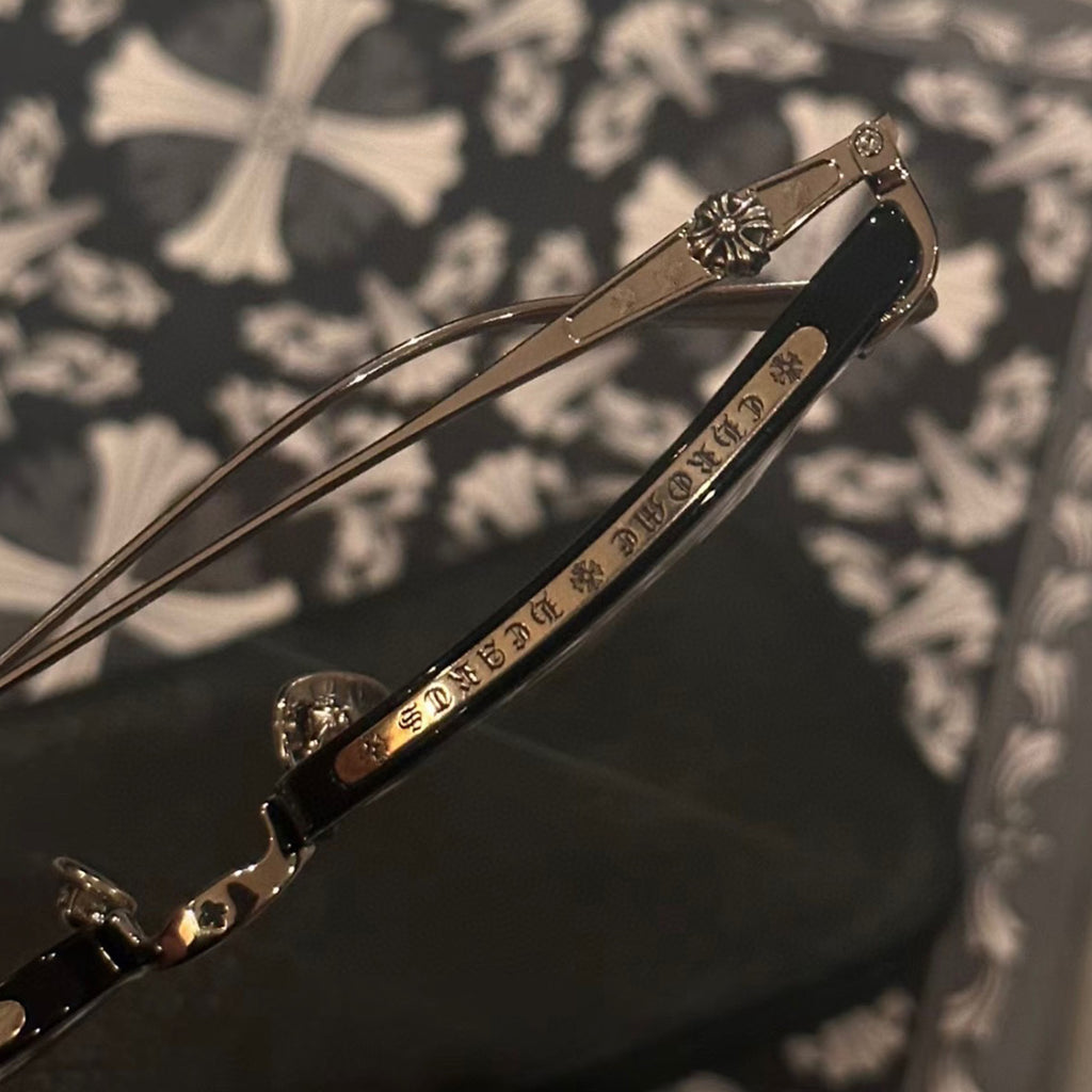 Cross and Floral Square Glasses