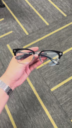 KingChrome Half-rimmed cross-shaped glasses